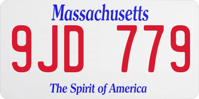 MA license plate 9JD779