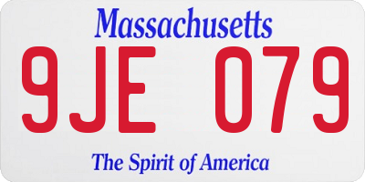 MA license plate 9JE079