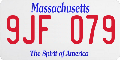 MA license plate 9JF079