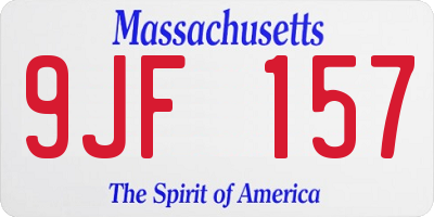 MA license plate 9JF157