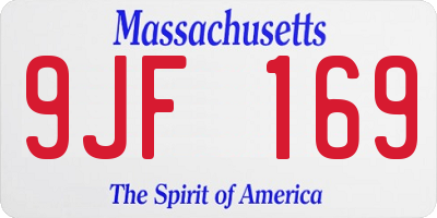 MA license plate 9JF169