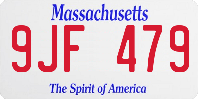MA license plate 9JF479