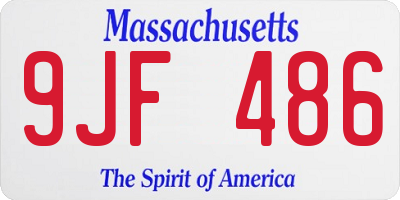 MA license plate 9JF486