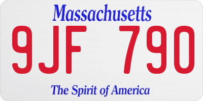 MA license plate 9JF790