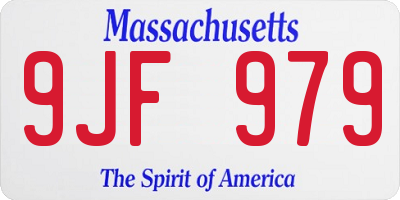 MA license plate 9JF979