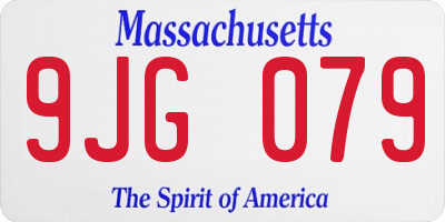 MA license plate 9JG079