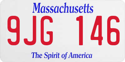 MA license plate 9JG146
