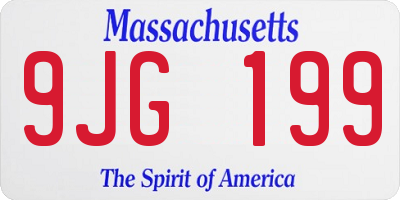 MA license plate 9JG199