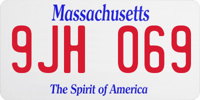 MA license plate 9JH069