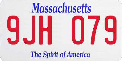 MA license plate 9JH079