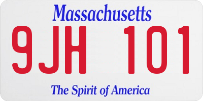MA license plate 9JH101