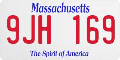 MA license plate 9JH169