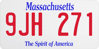 MA license plate 9JH271