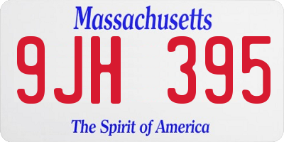 MA license plate 9JH395