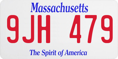 MA license plate 9JH479