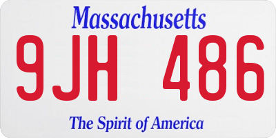 MA license plate 9JH486