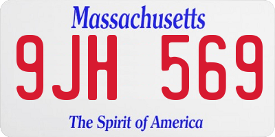 MA license plate 9JH569