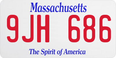 MA license plate 9JH686