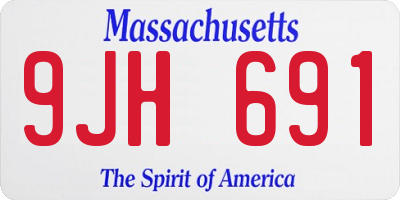 MA license plate 9JH691