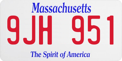 MA license plate 9JH951