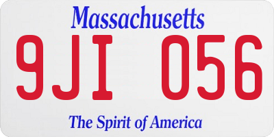 MA license plate 9JI056
