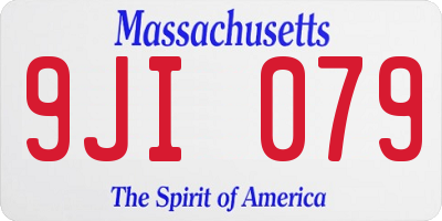 MA license plate 9JI079