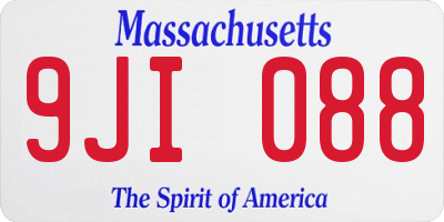 MA license plate 9JI088