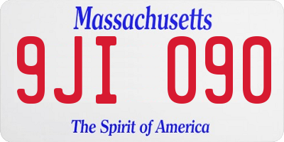 MA license plate 9JI090