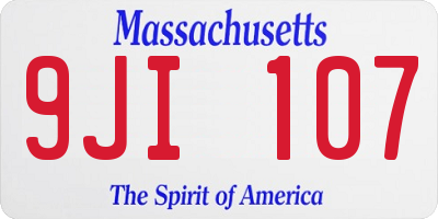 MA license plate 9JI107