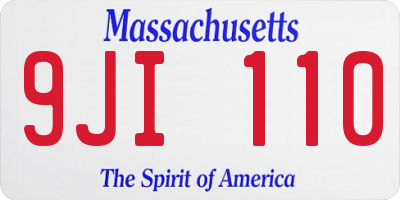 MA license plate 9JI110