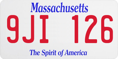 MA license plate 9JI126