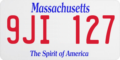 MA license plate 9JI127