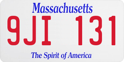 MA license plate 9JI131