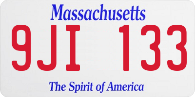 MA license plate 9JI133