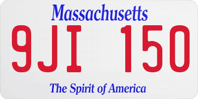 MA license plate 9JI150