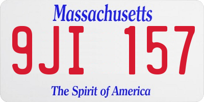 MA license plate 9JI157