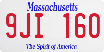 MA license plate 9JI160