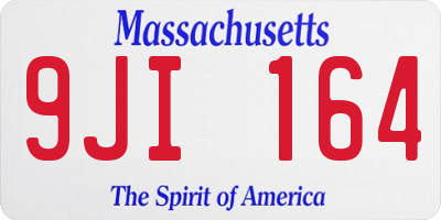 MA license plate 9JI164