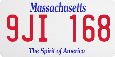 MA license plate 9JI168