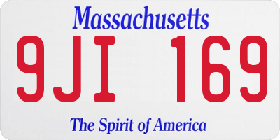 MA license plate 9JI169