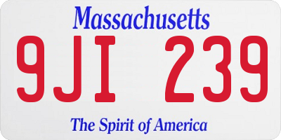 MA license plate 9JI239
