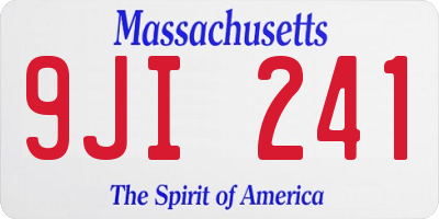 MA license plate 9JI241