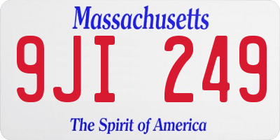MA license plate 9JI249