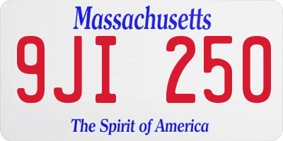 MA license plate 9JI250