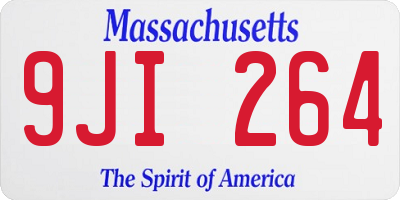 MA license plate 9JI264