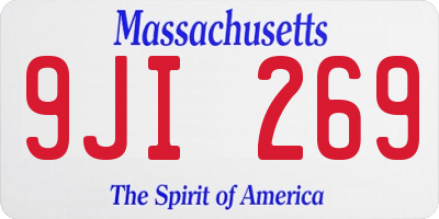 MA license plate 9JI269
