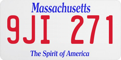 MA license plate 9JI271