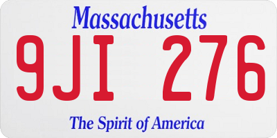 MA license plate 9JI276