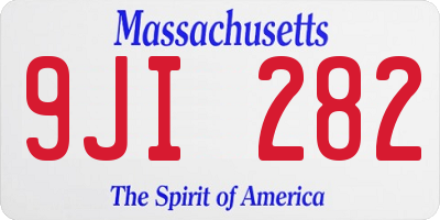 MA license plate 9JI282