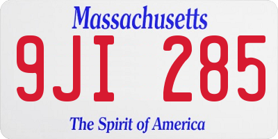 MA license plate 9JI285